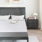 vidaXL Στρώμα επικάλυψης Λευκό 140 x 190 cm Υφασμα Πλεκτό