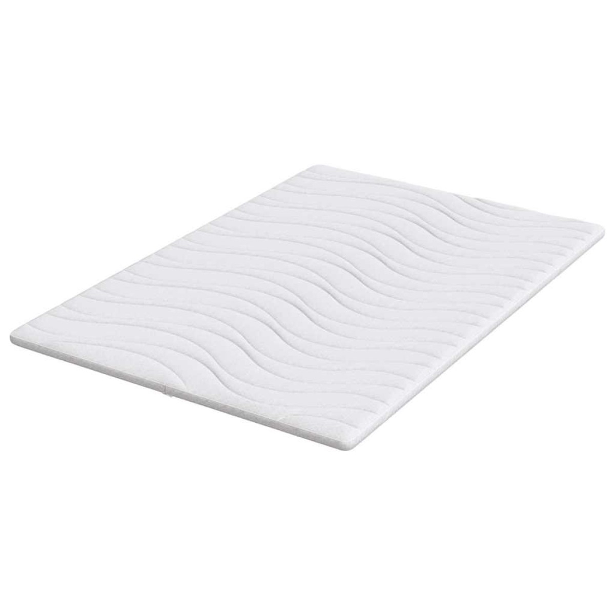 vidaXL Στρώμα επικάλυψης Λευκό 140 x 190 cm Υφασμα Πλεκτό