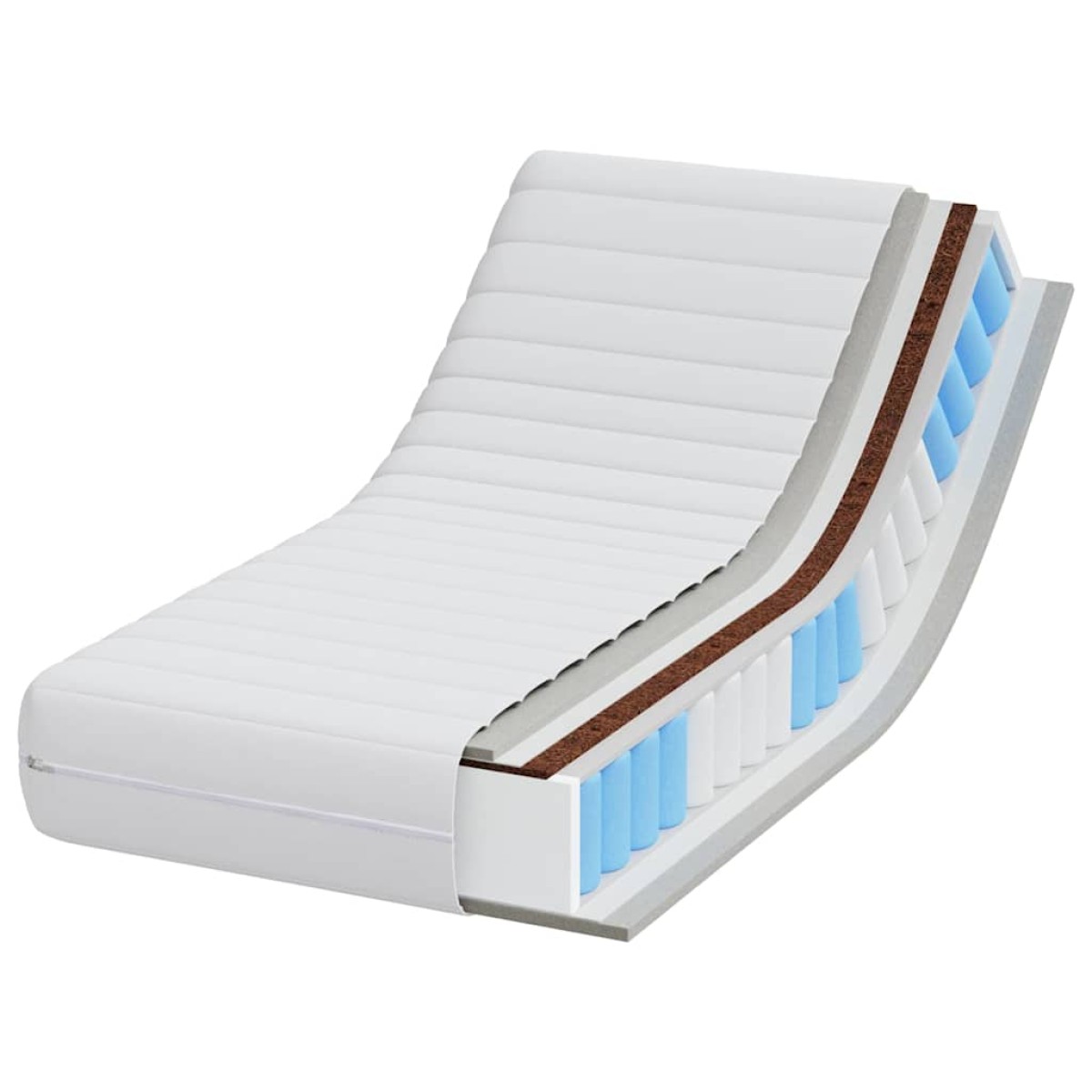 vidaXL Στρώμα Λευκός 60 x 120 cm Τσέπες ελατηρίων