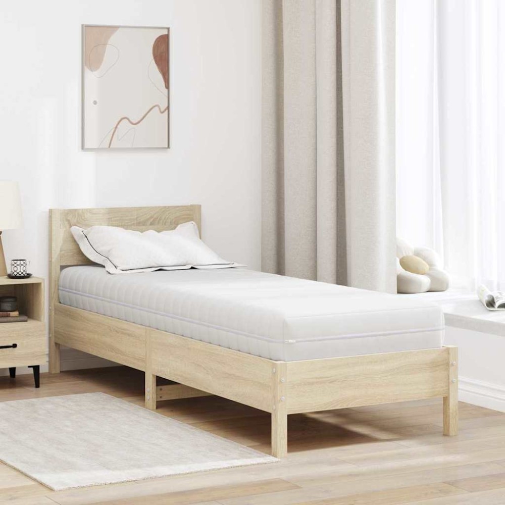 vidaXL Στρώμα Λευκός 80 x 200 cm Τσέπες ελατηρίων