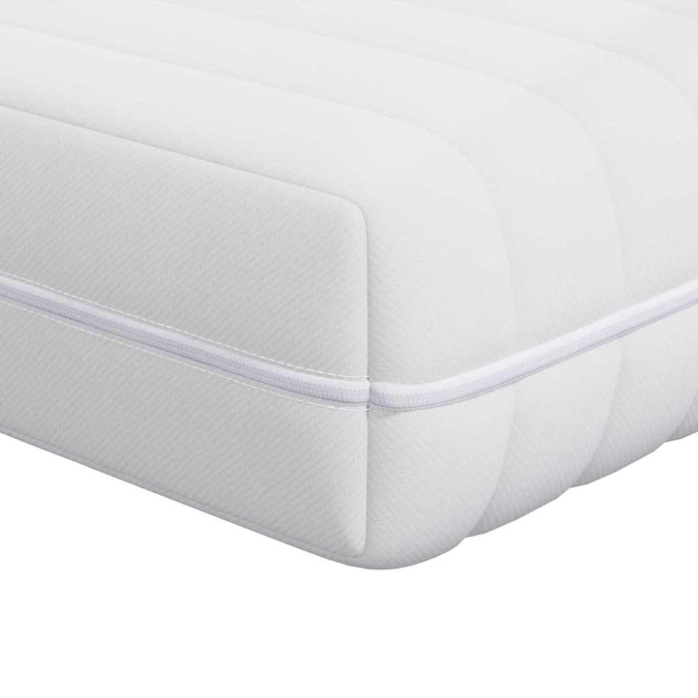 vidaXL Στρώμα Λευκός 100 x 200 cm Τσέπες ελατηρίων