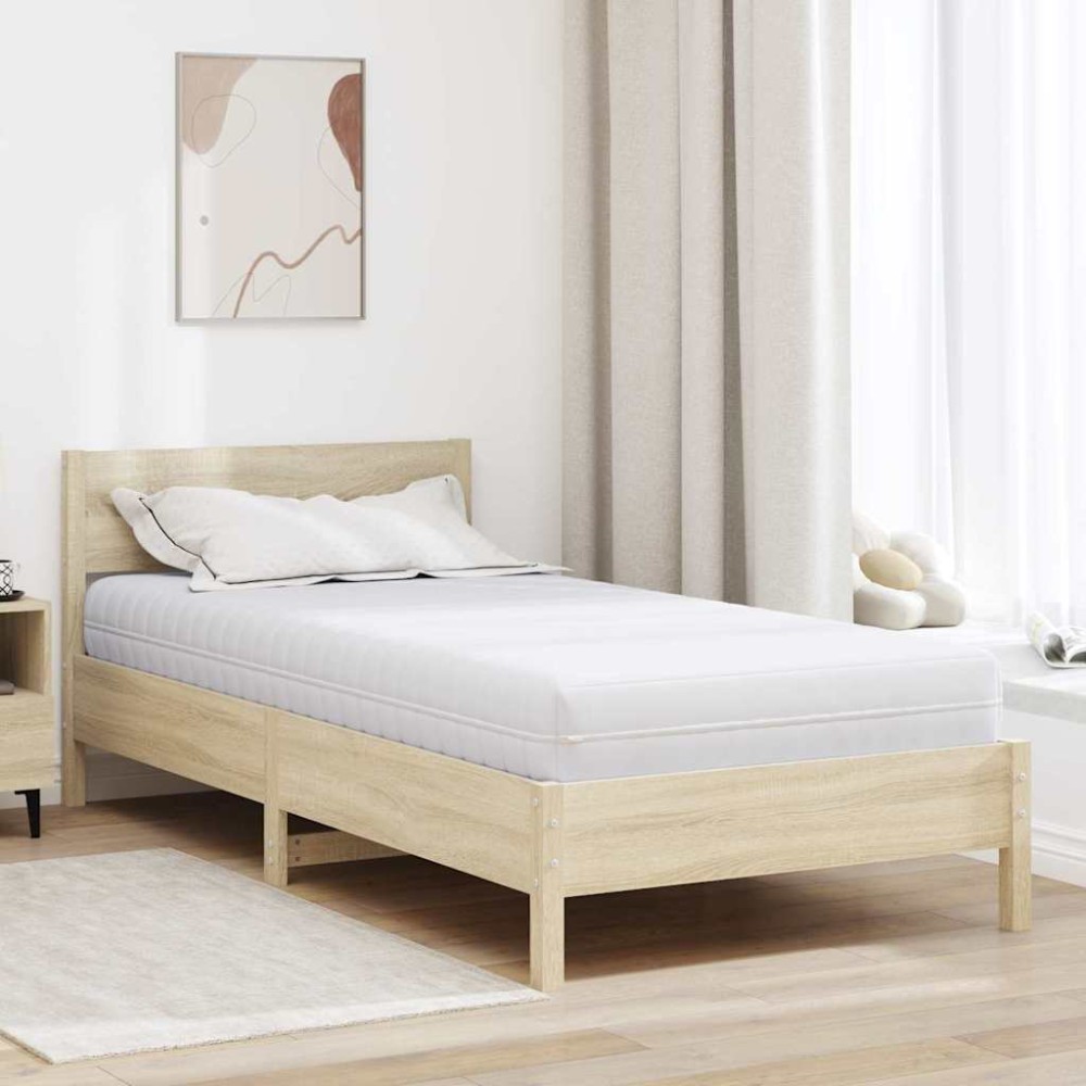 vidaXL Στρώμα Λευκός 120 x 200 cm Τσέπες ελατηρίων