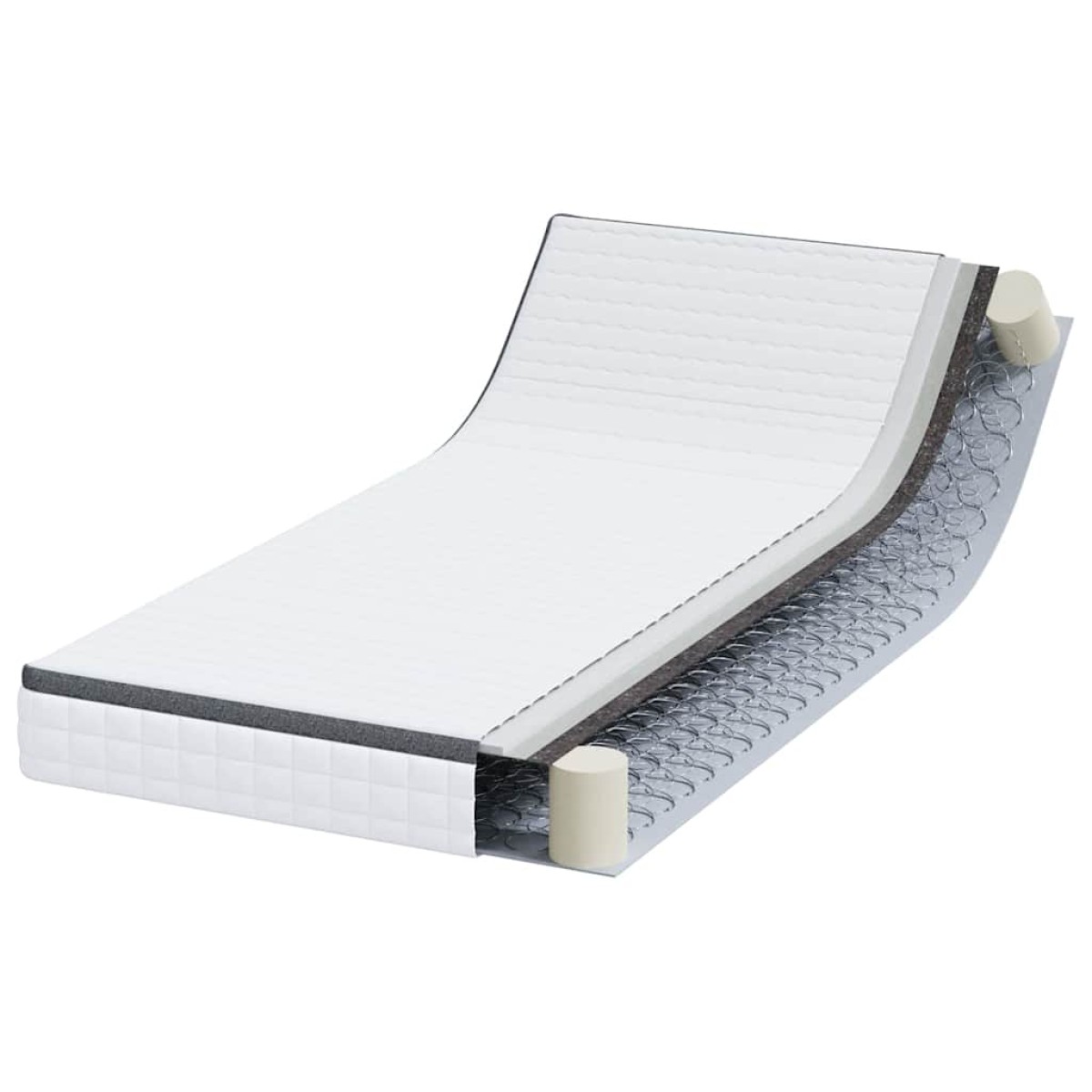 vidaXL Στρώμα Λευκό και Γκρι 90 x 200 cm Σαμπρέλα Bonell