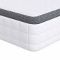 vidaXL Στρώμα 2 τμχ. Μέτρια μαλακό 60 x 200 cm Λευκό και Γκρι