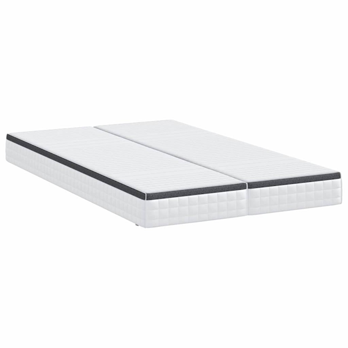 vidaXL Στρώμα 2 τμχ. Μέτρια μαλακό 60 x 200 cm Λευκό και Γκρι