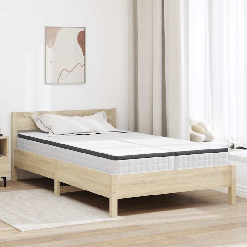 vidaXL Στρώμα 2 τμχ. Μέτρια μαλακό 60 x 200 cm Λευκό και Γκρι