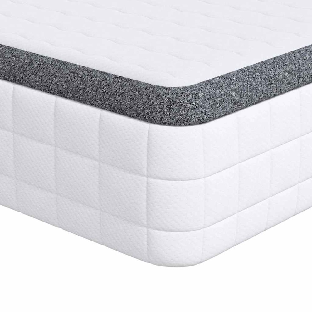 vidaXL Στρώμα 2 τμχ. Μέτρια μαλακό 70 x 200 cm Λευκό και Γκρι