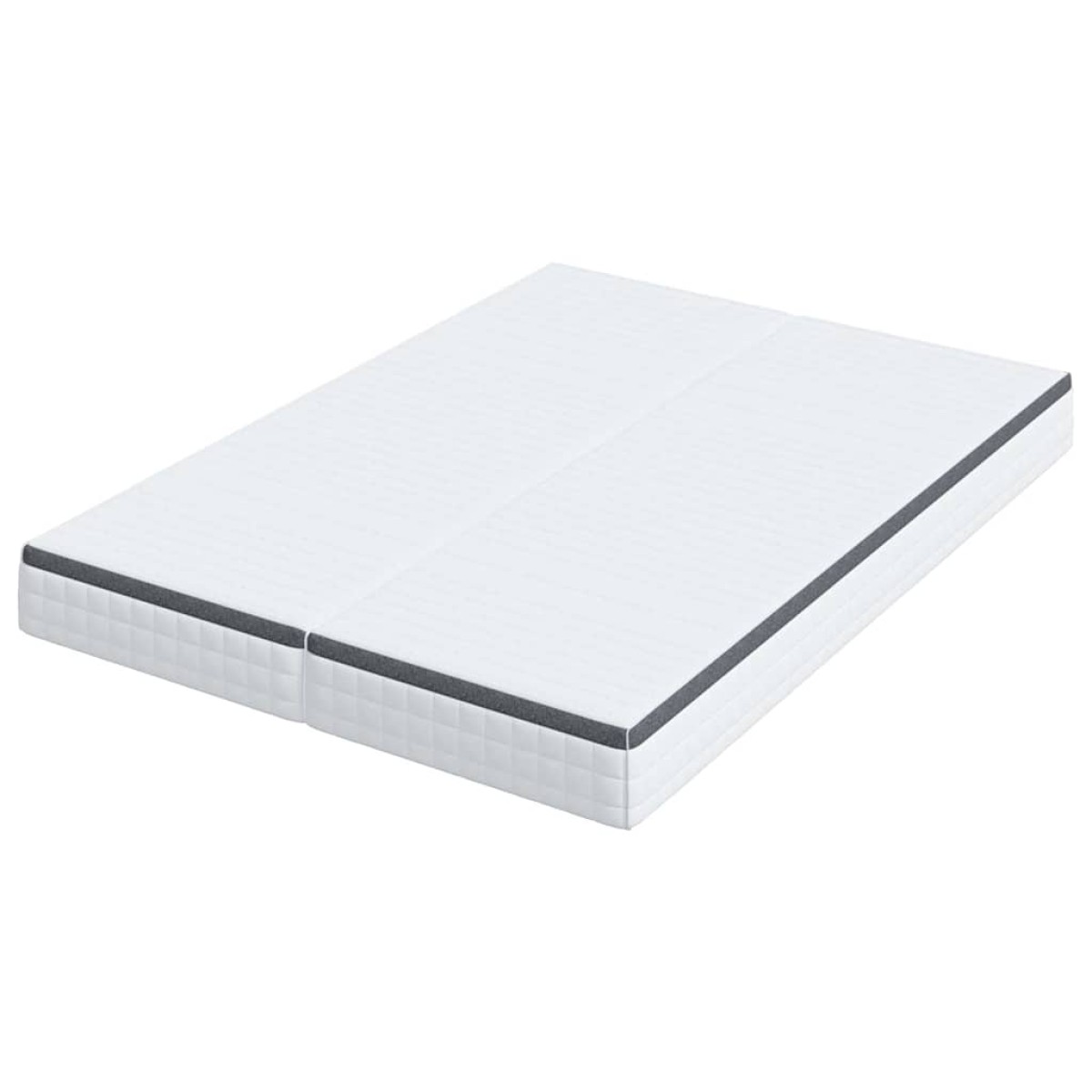 vidaXL Στρώμα 2 τμχ. Μέτρια μαλακό 70 x 200 cm Λευκό και Γκρι