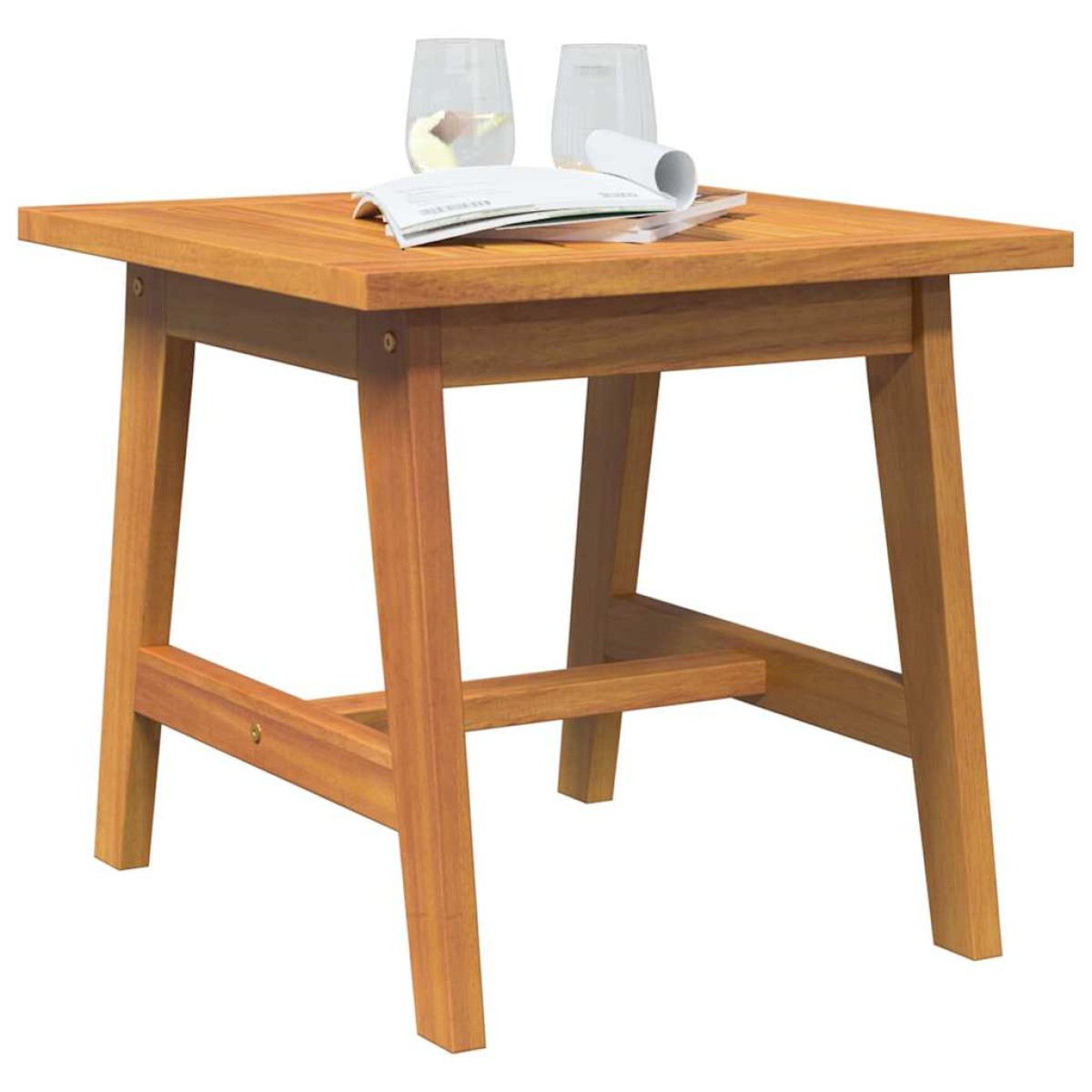 vidaXL Τραπεζάκι Πλευράς Φυσικό Λάδι 45 x 45 x 40 cm