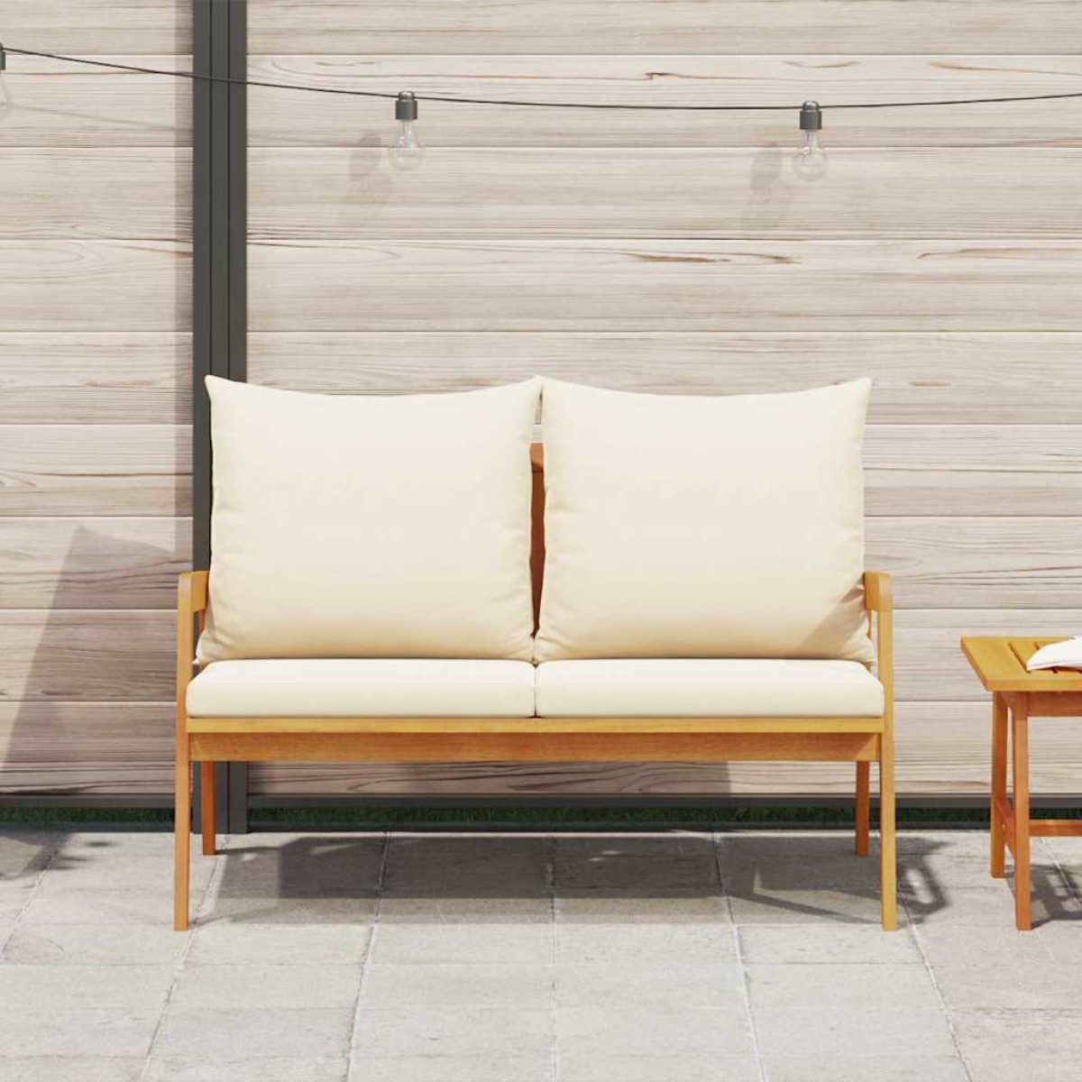 vidaXL Παγκάκι κήπου Φυσικό Λάδι 115 x 65 x 71 εκ Στερεό Ξύλο Ακακίας