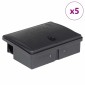 vidaXL Ποντικοπαγίδες 5 τεμ. Μαύρες 13x10x4 εκ.