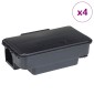 vidaXL Ποντικοπαγίδες 4 τεμ. Μαύρες 22x12,5x7,5 εκ.
