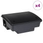 vidaXL Ποντικοπαγίδες 4 τεμ. Μαύρες 23x19x9,5 εκ.