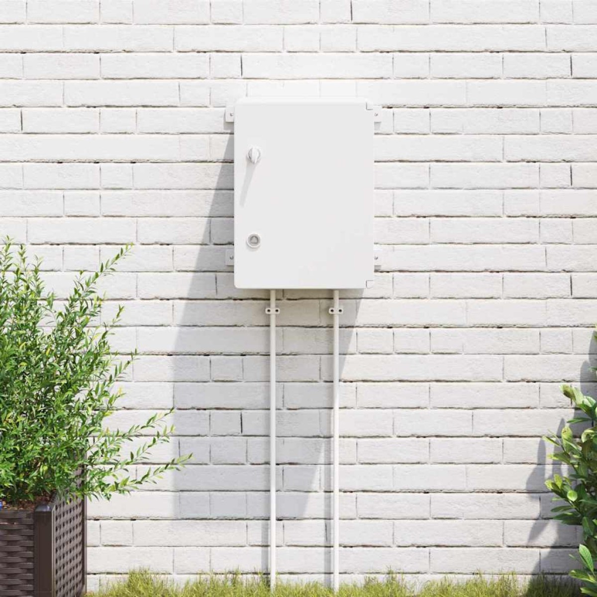vidaXL Ντουλάπι Ελέγχου Γκρι 37 x 19,5 x 40 εκ ΑΒΣ Πλαστικό