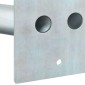 vidaXL Στήριγμα Σημαίας Ασημί 11,5 x 7,5 x 0,2 εκ. Ατσάλι