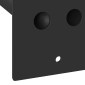 vidaXL Στήριγμα Σημαίας Μαύρο 10,5 x 7,5 x 0,2 εκ. Ατσάλι
