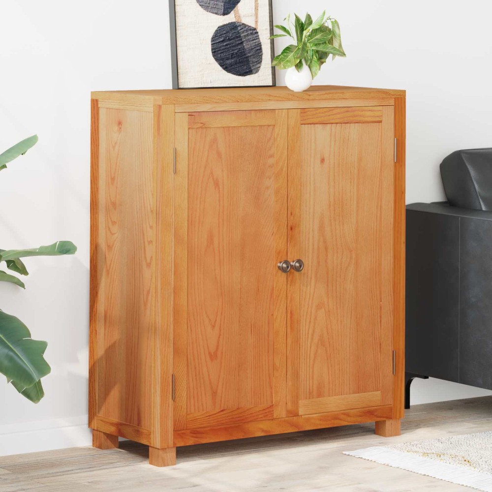 vidaXL Ντουλαπιού με αποθήκευση Καφέ 80 x 35 x 95 εκ Στερεό Ξύλο Δρυός