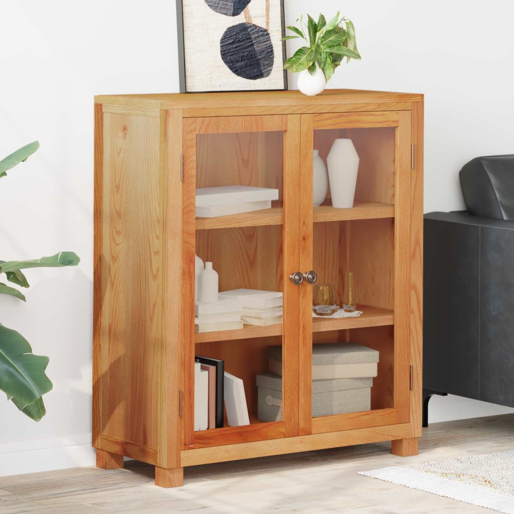 vidaXL Ντουλαπιού με ράφι Καφέ 80 x 35 x 95 εκ Στερεό Ξύλο Δρυός