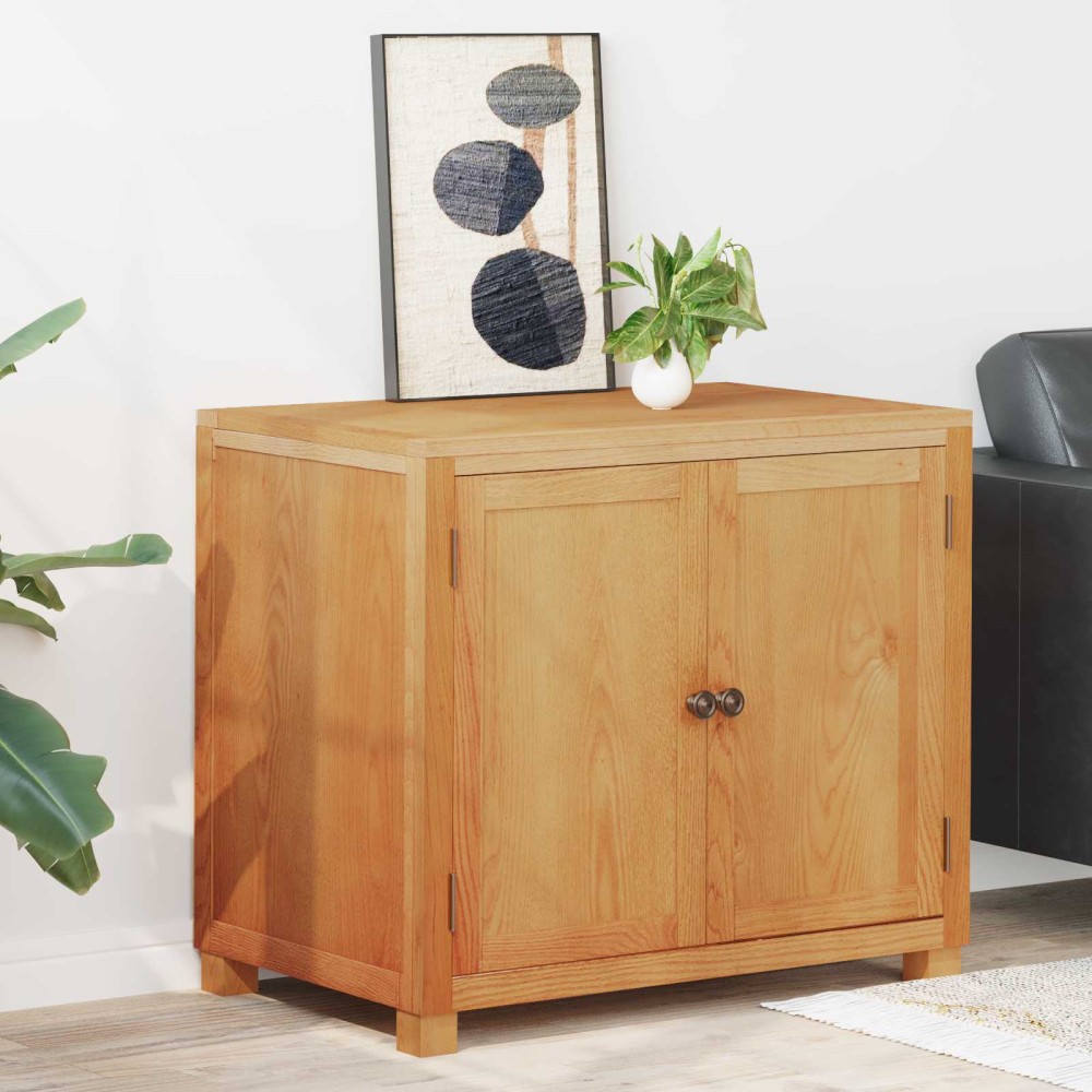 vidaXL Ντουλαπιού με αποθήκευση Καφέ 78 x 50 x 70 εκ Στερεό Ξύλο Δρυός