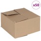 vidaXL Πτυσσόμενο Κουτί 50 τμχ. Φυσικό 15 x 15 x 8 εκ. Χαρτόνι