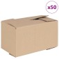 vidaXL Πτυσσόμενο Κουτί 50 τμχ. Φυσικό 24 x 13 x 13 εκ. Χαρτόνι
