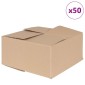 vidaXL Πτυσσόμενο Κουτί 50 τμχ. Φυσικό 30 x 30 x 15 cm Χαρτόνι