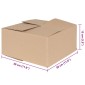 vidaXL Πτυσσόμενο Κουτί 50 τμχ. Φυσικό 30 x 30 x 15 cm Χαρτόνι