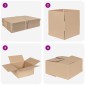 vidaXL Πτυσσόμενο Κουτί 50 τμχ. Φυσικό 30 x 30 x 15 cm Χαρτόνι