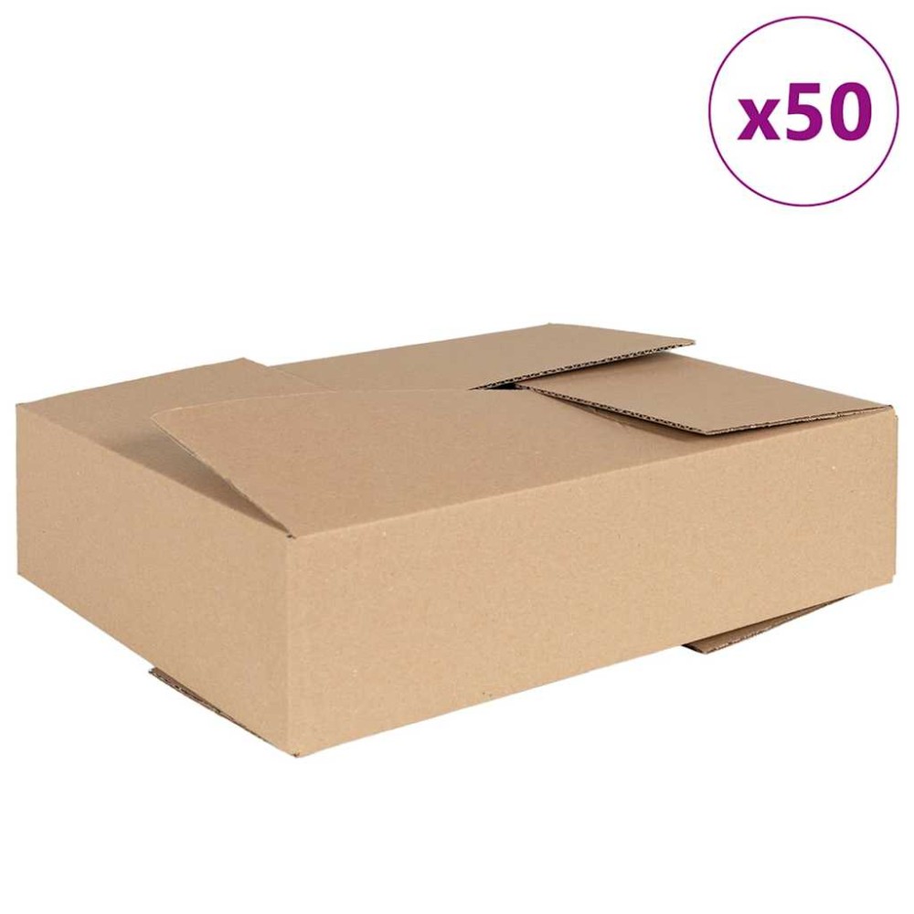 vidaXL Πτυσσόμενο Κουτί 50 τμχ. Φυσικό 40 x 30 x 10 εκ. Χαρτόνι