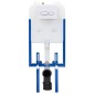 vidaXL Κούρσα κα cistern με αποθήκευση Λευκό 50 x 8 x 131 εκ Ατσάλι