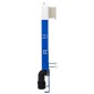 vidaXL Κούρσα κα cistern με αποθήκευση Λευκό 50 x 8 x 131 εκ Ατσάλι