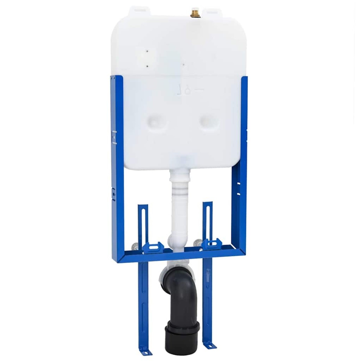 vidaXL Κούρσα κα cistern με αποθήκευση Λευκό 50 x 8 x 131 εκ Ατσάλι
