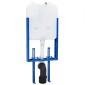 vidaXL Κούρσα κα cistern με αποθήκευση Λευκό 50 x 8 x 131 εκ Ατσάλι