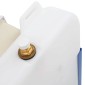 vidaXL Κούρσα κα cistern με αποθήκευση Λευκό 50 x 8 x 131 εκ Ατσάλι