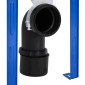 vidaXL Κούρσα κα cistern με αποθήκευση Λευκό 50 x 8 x 131 εκ Ατσάλι