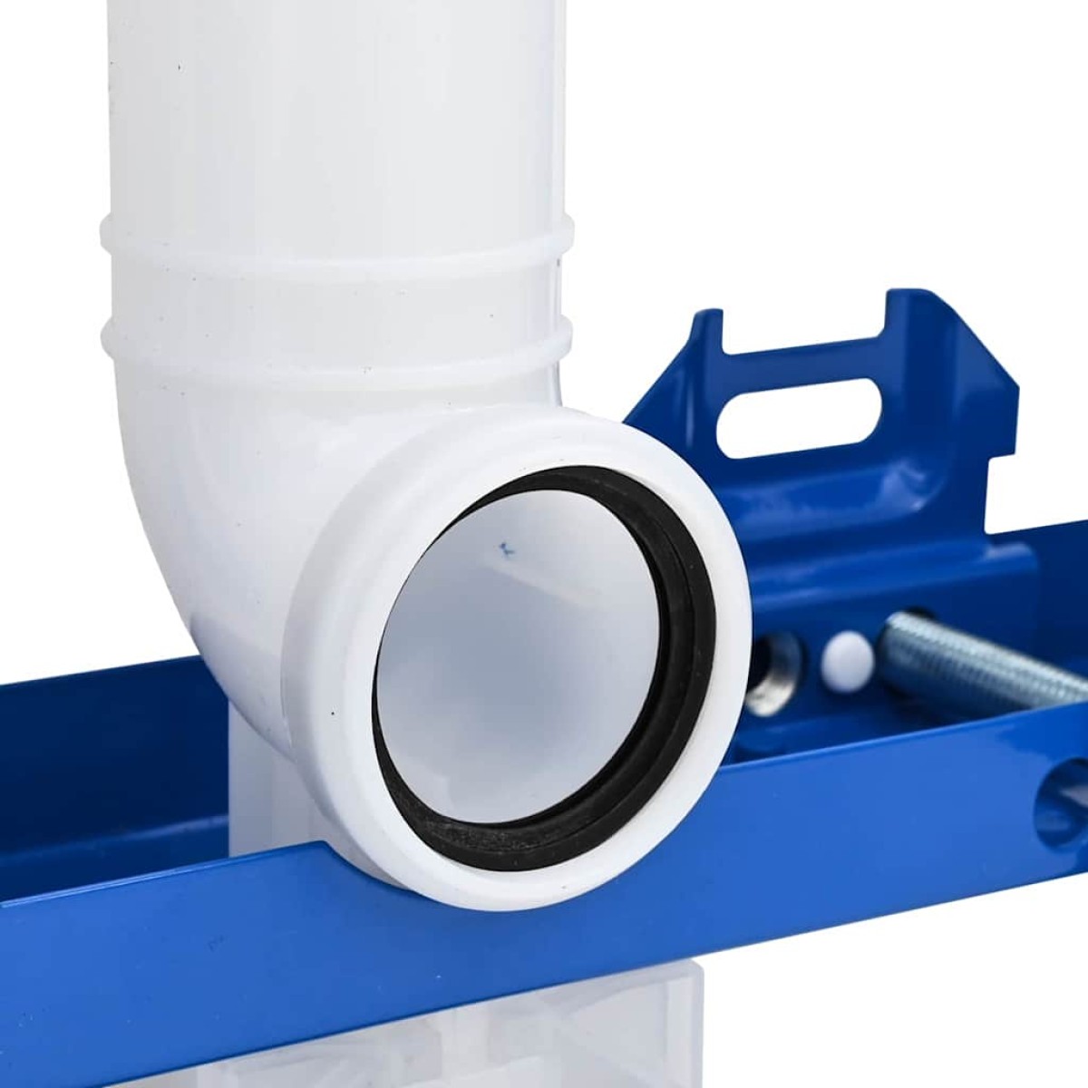 vidaXL Κούρσα κα cistern με αποθήκευση Λευκό 50 x 8 x 131 εκ Ατσάλι