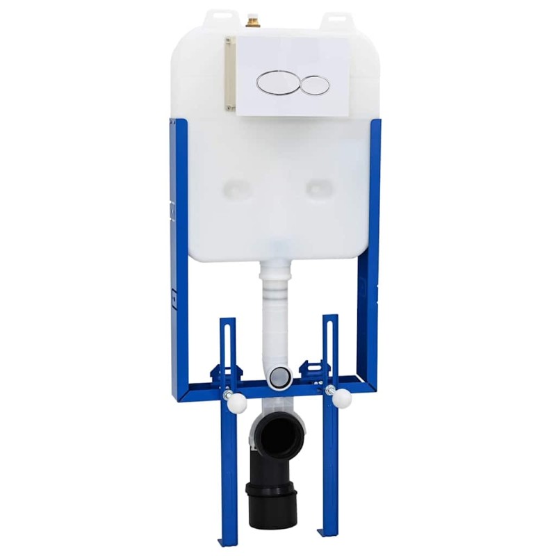 vidaXL Κούρσα κα cistern με αποθήκευση Λευκό 50 x 8 x 131 εκ Ατσάλι