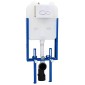 vidaXL Κούρσα κα cistern με αποθήκευση Λευκό 50 x 8 x 131 εκ Ατσάλι