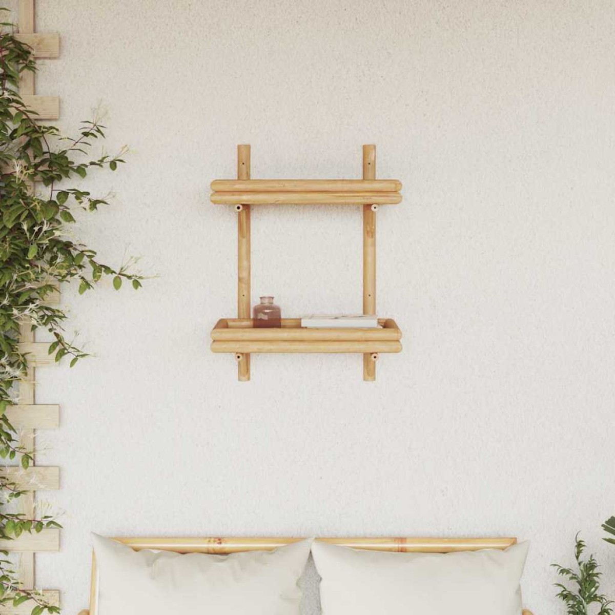 vidaXL Ράφι Τοίχου Επιτοίχιο Καφέ 39 x 26 x 60 εκ. Μπαμπού