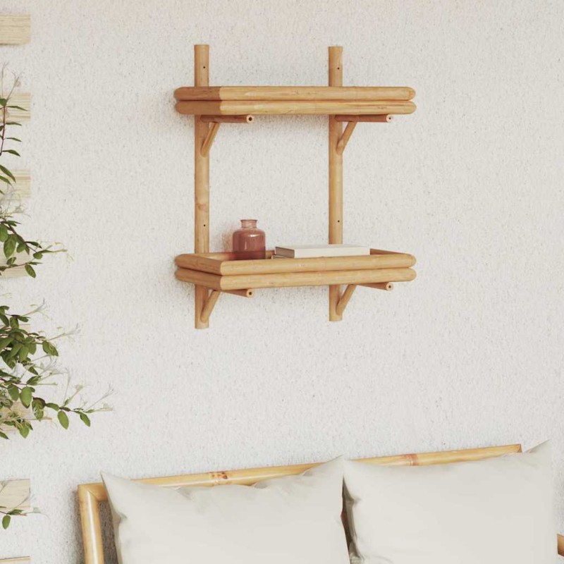 vidaXL Ράφι Τοίχου Επιτοίχιο Καφέ 39 x 26 x 60 εκ. Μπαμπού