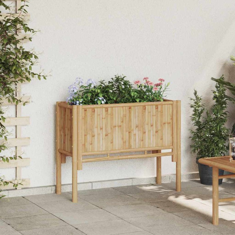 vidaXL Ανεβασμένο Κρεβάτι Καφέ 90 x 35 x 70 εκ. Μπαμπού