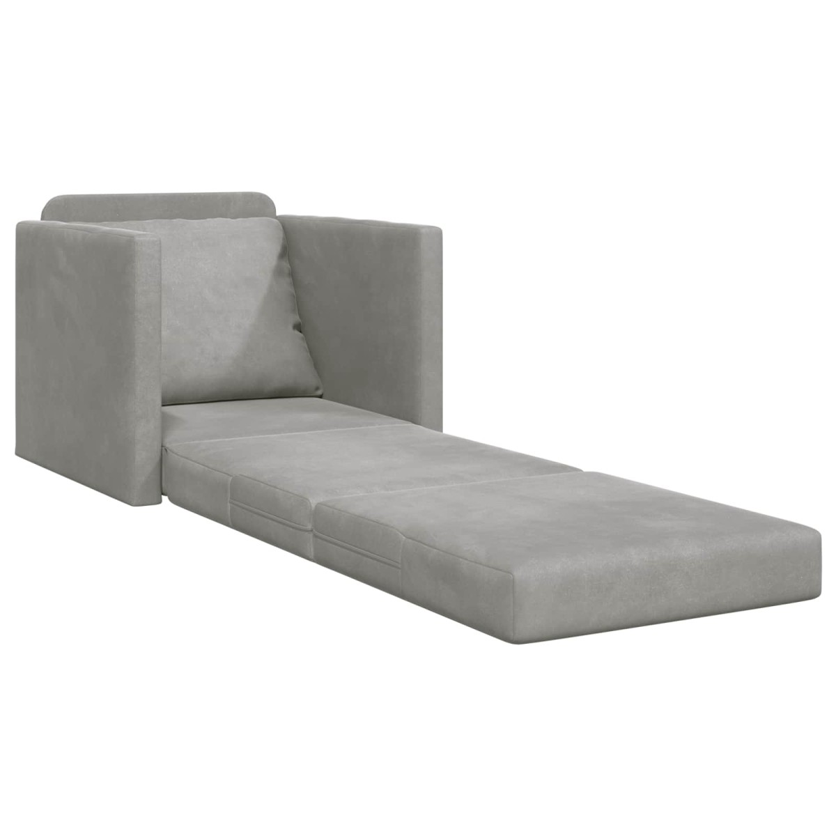 vidaXL Κρεβάτι καναπές Ανοιχτό γκρι 74 x 77 x 81 εκ. Βελούδο