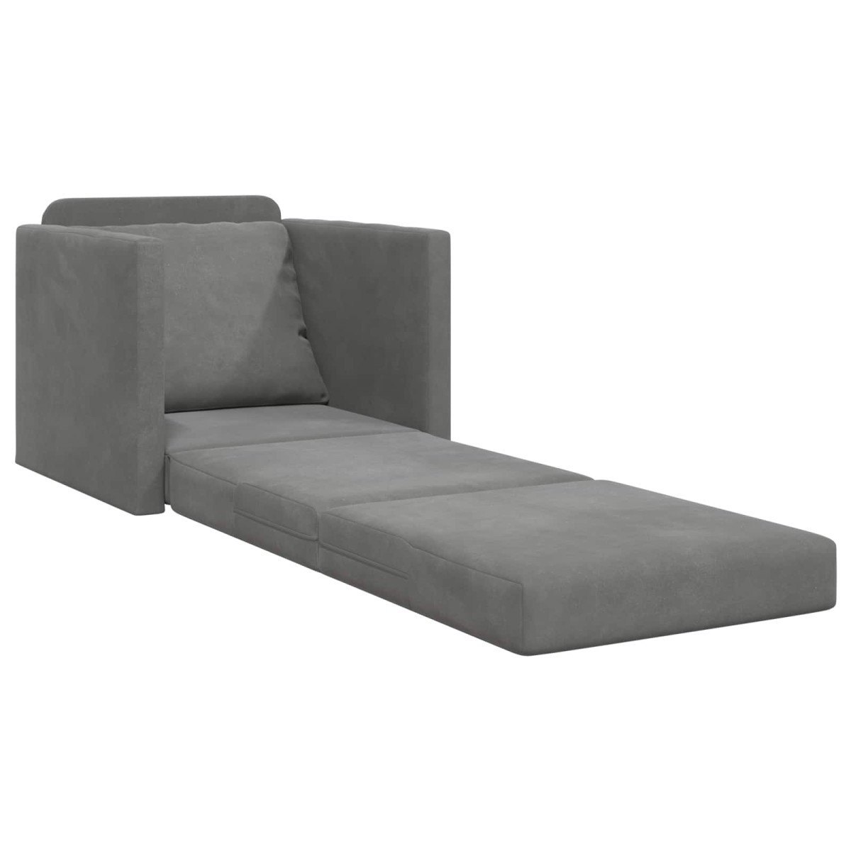 vidaXL Κρεβάτι καναπές Σκούρο Γκρι 74 x 77 x 81 εκ. Βελούδο