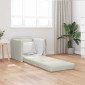 vidaXL Κρεβάτι καναπές Κρεμ 74 x 77 x 81 εκ. Βελούδο