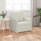 vidaXL Κρεβάτι καναπές Κρεμ 74 x 77 x 81 εκ. Βελούδο