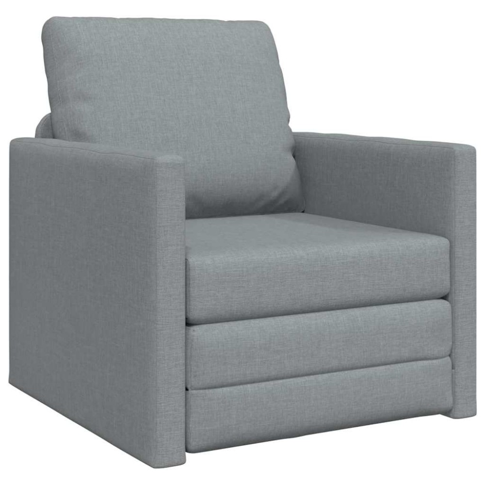 vidaXL Κρεβάτι καναπές 60cm Ανοιχτό γκρι ύφασμα