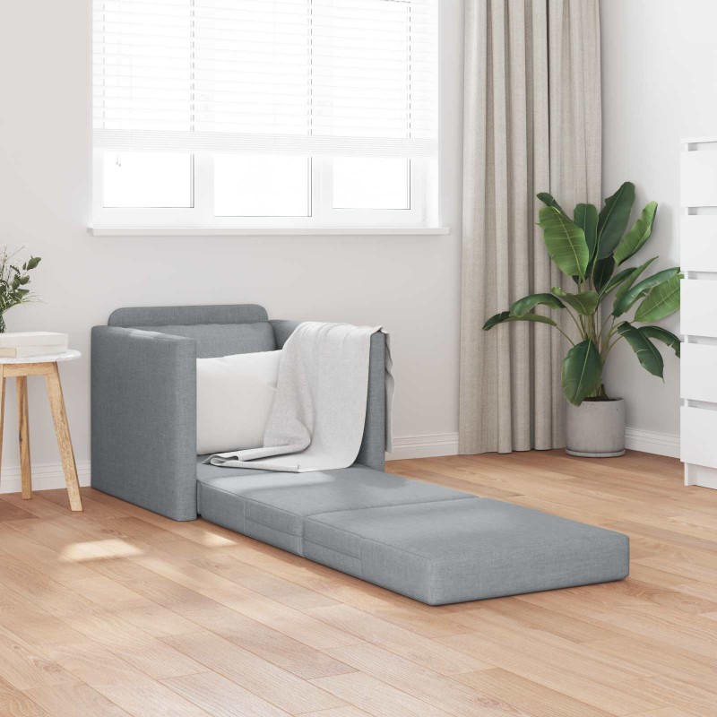 vidaXL Κρεβάτι καναπές 60cm Ανοιχτό γκρι ύφασμα