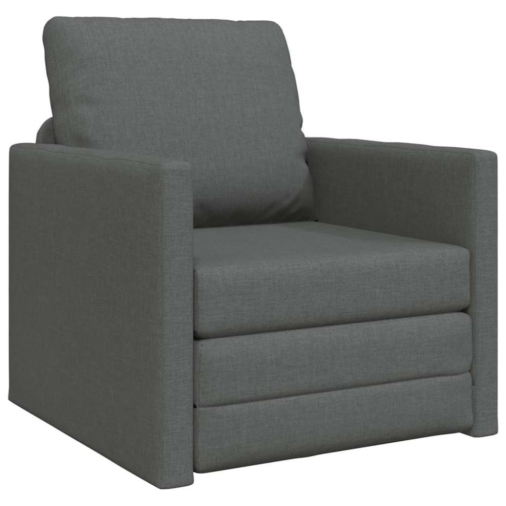 vidaXL Κρεβάτι καναπές 60cm Σκούρο Γκρι ύφασμα