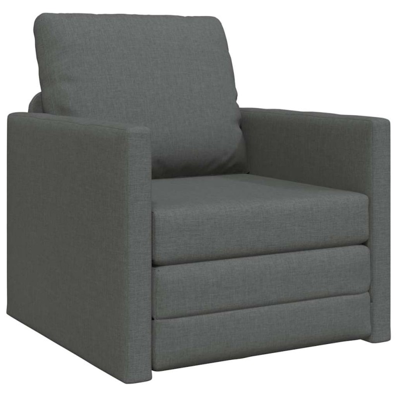vidaXL Κρεβάτι καναπές 60cm Σκούρο Γκρι ύφασμα