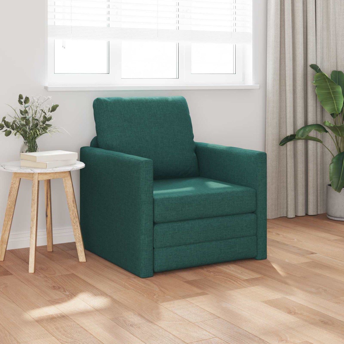 vidaXL Κρεβάτι καναπές Σκούρο Πράσινο 74 x 77 x 81 εκ. ύφασμα